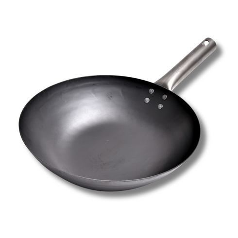 HANAKO+a hammered nitrided deep frying pan titanium handle